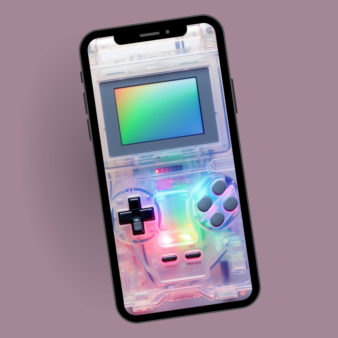 Realistic 3D Colorful Gameboy Phone