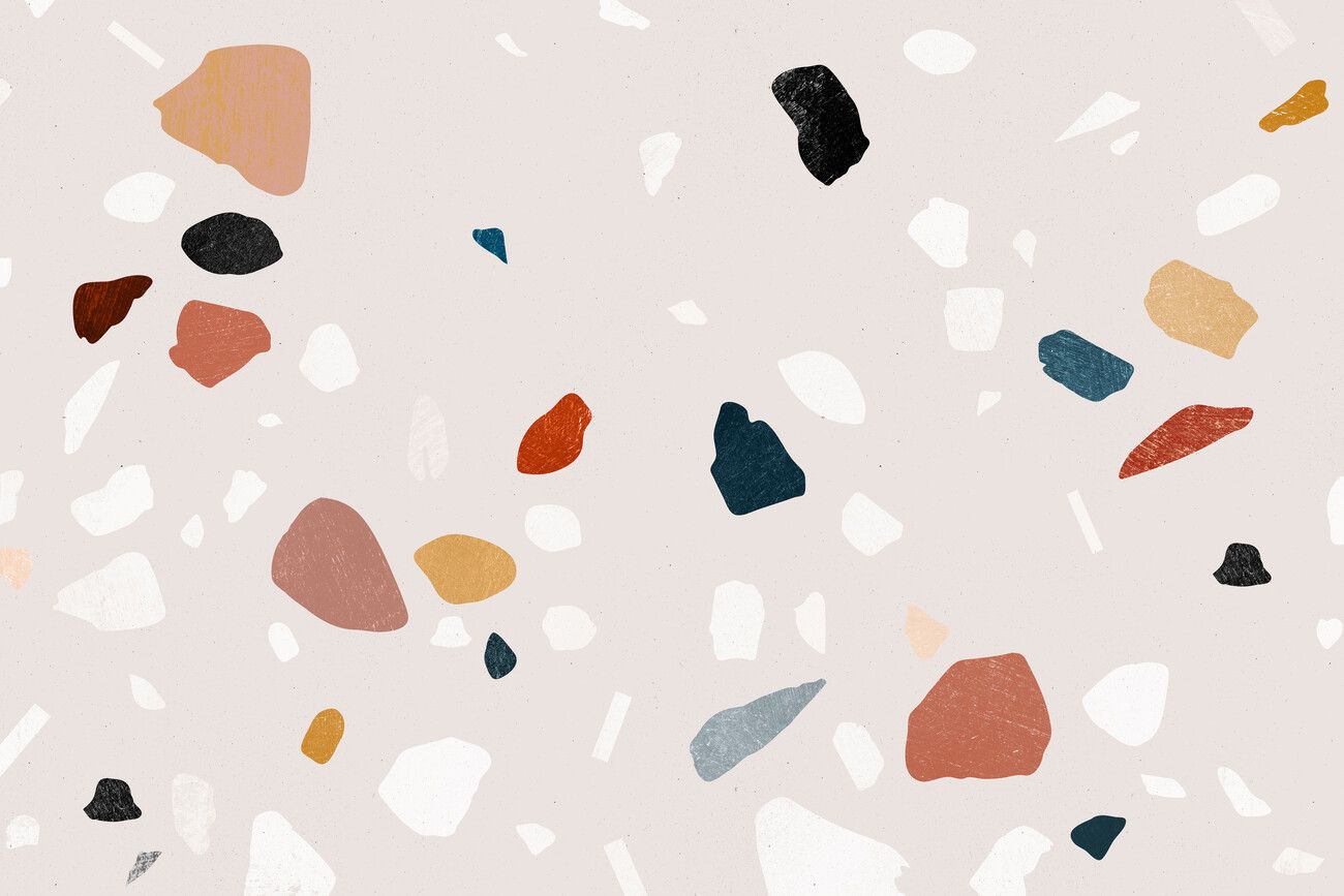 Painted terrazzo Leemo Wall Mural