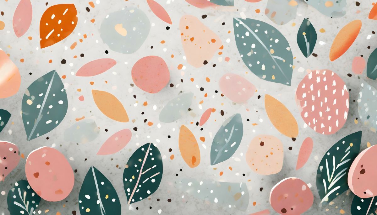 Terrazzo Cute Pastel Pattern Wallpaper