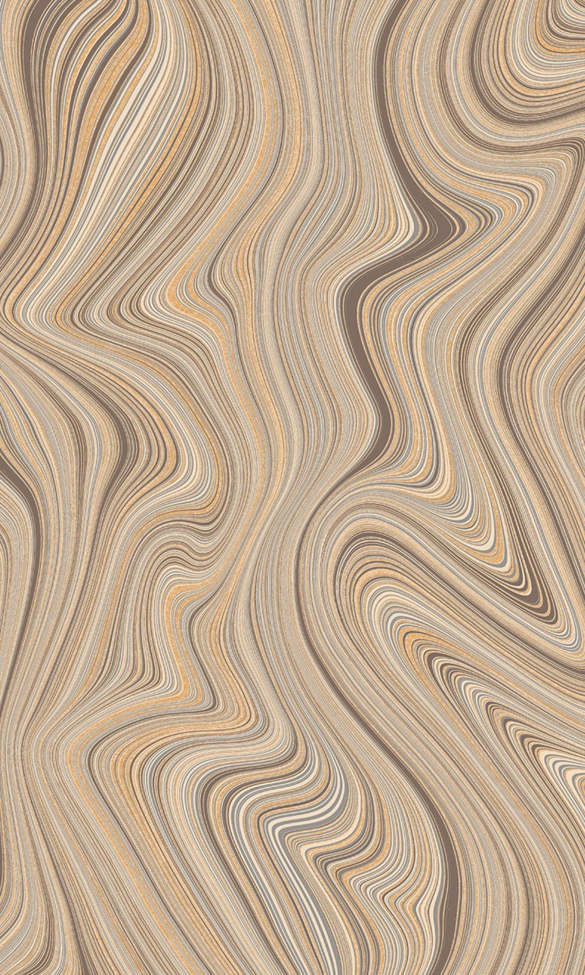 Camel Brown Abstract Geometric Curve