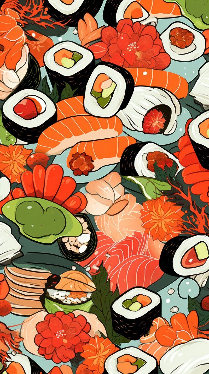 Sushi Anime Image. Free Photo, PNG