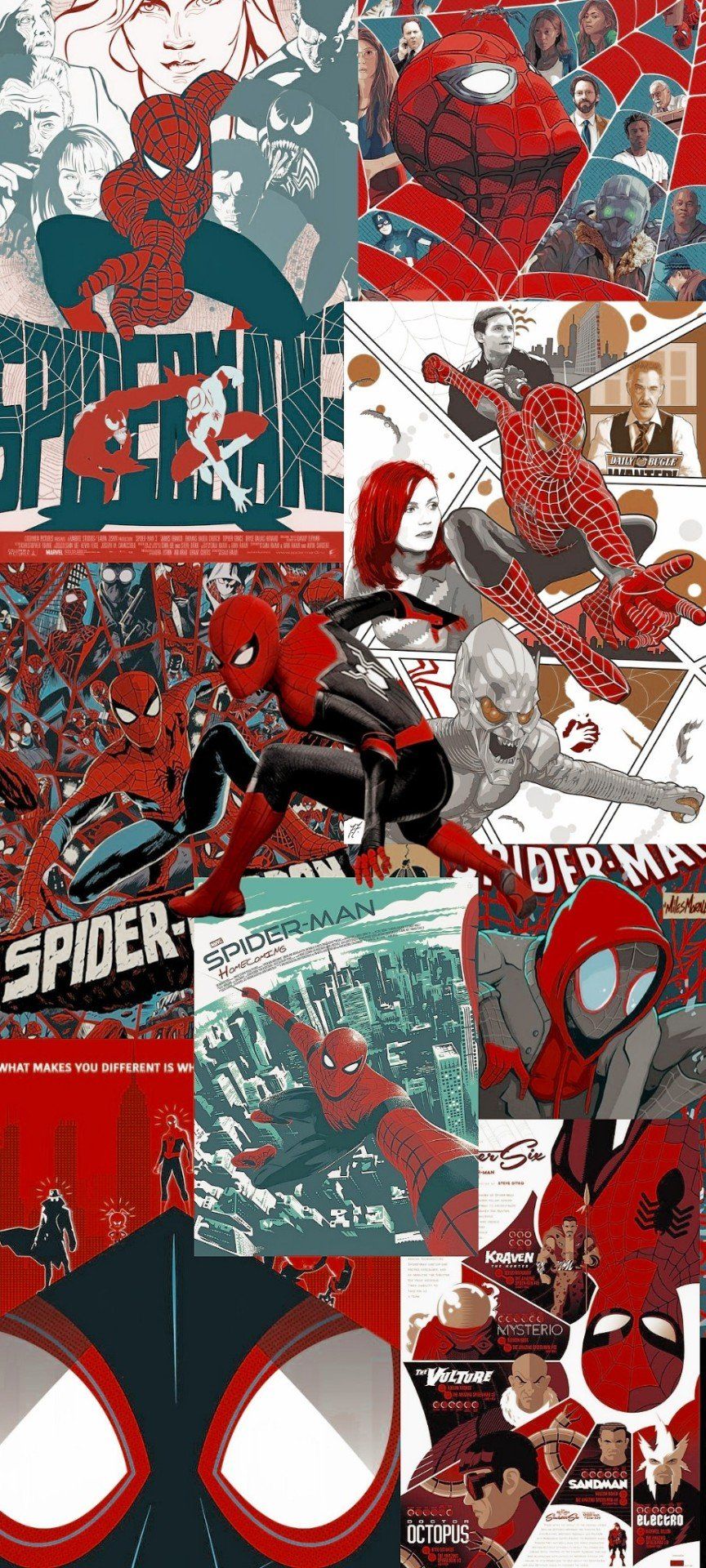 Spider Man Collage Wallpaper