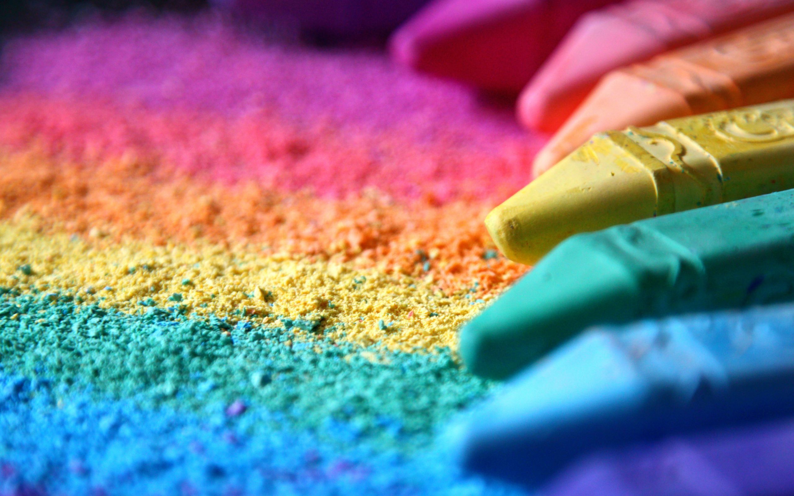 Chalk Macro Photography Colors HD Wallpaper