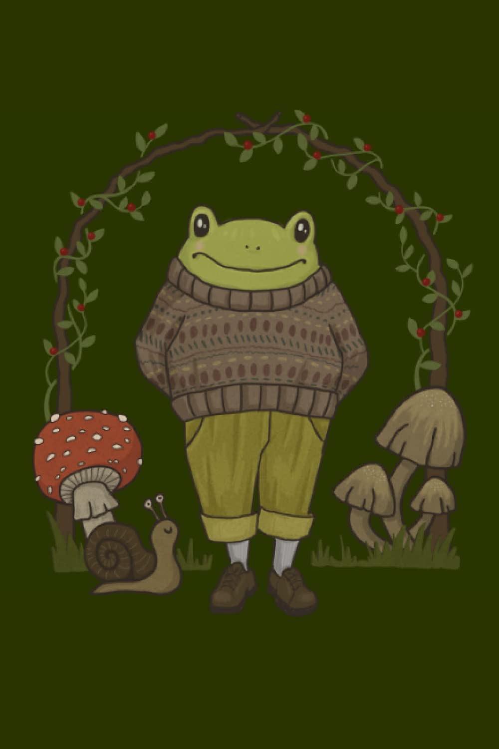 Notebook: Cute Goblincore Frog