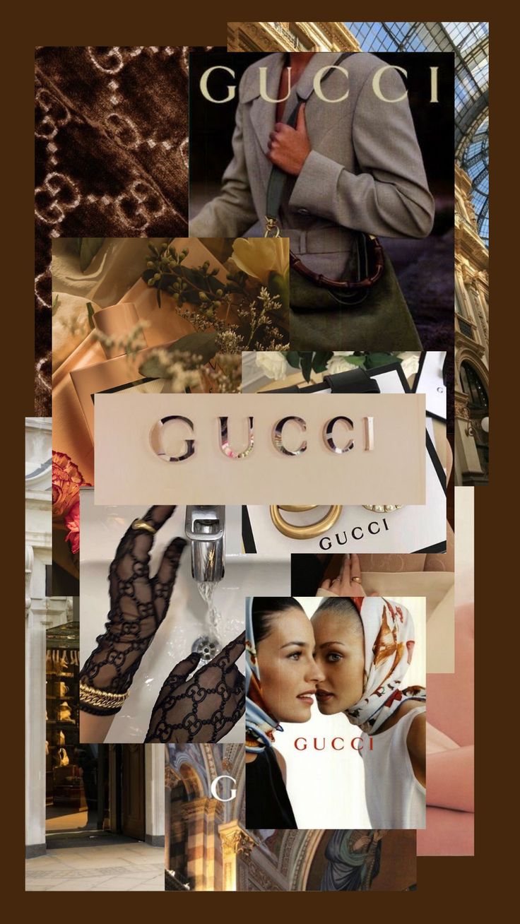 Gucci aesthetic collage wallpaper