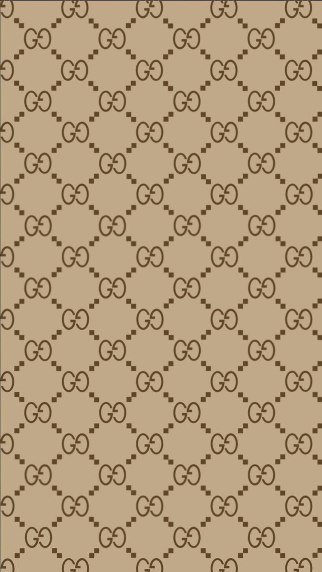 Beige Gucci Pattern Wallpaper