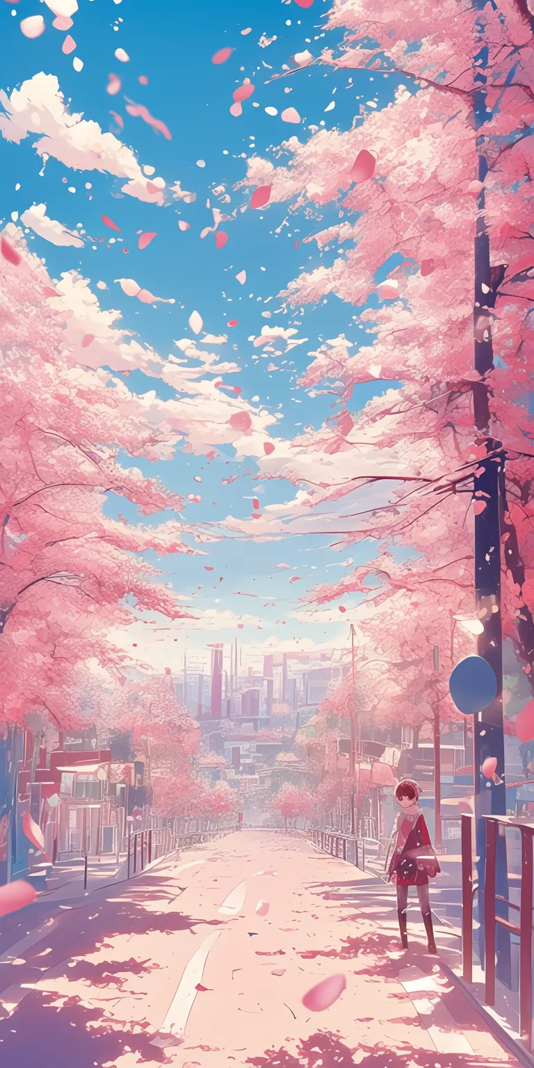 Pink Anime Background