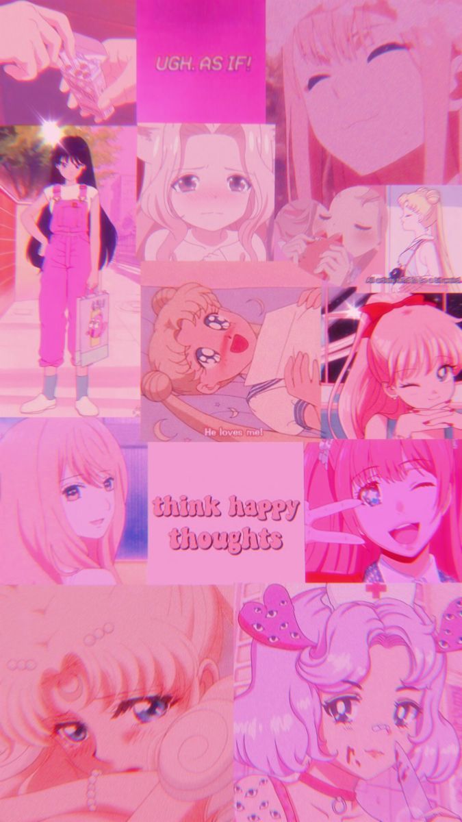 Pink anime wallpaper