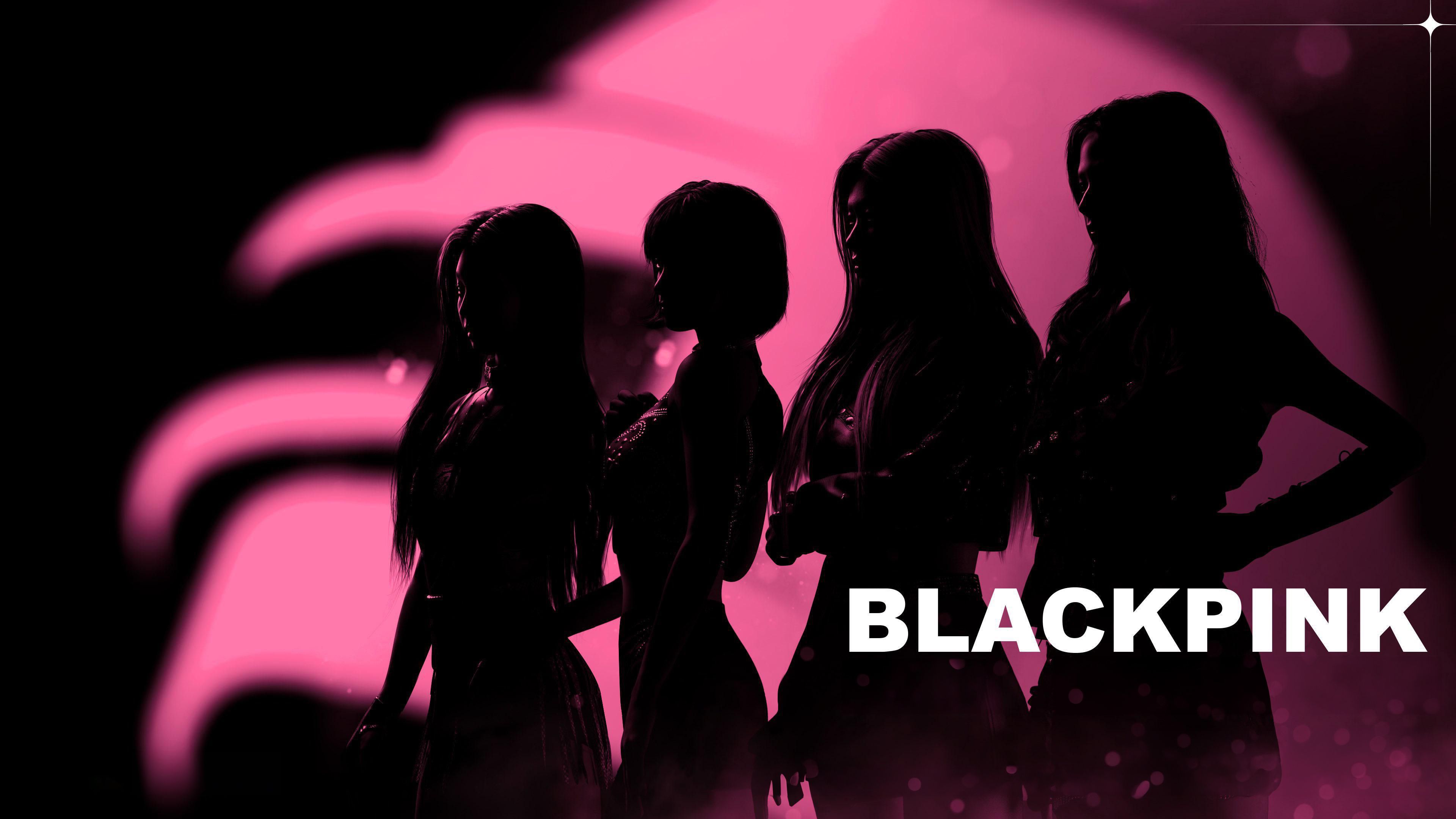 Blackpink Wallpaper 4K, Silhouette