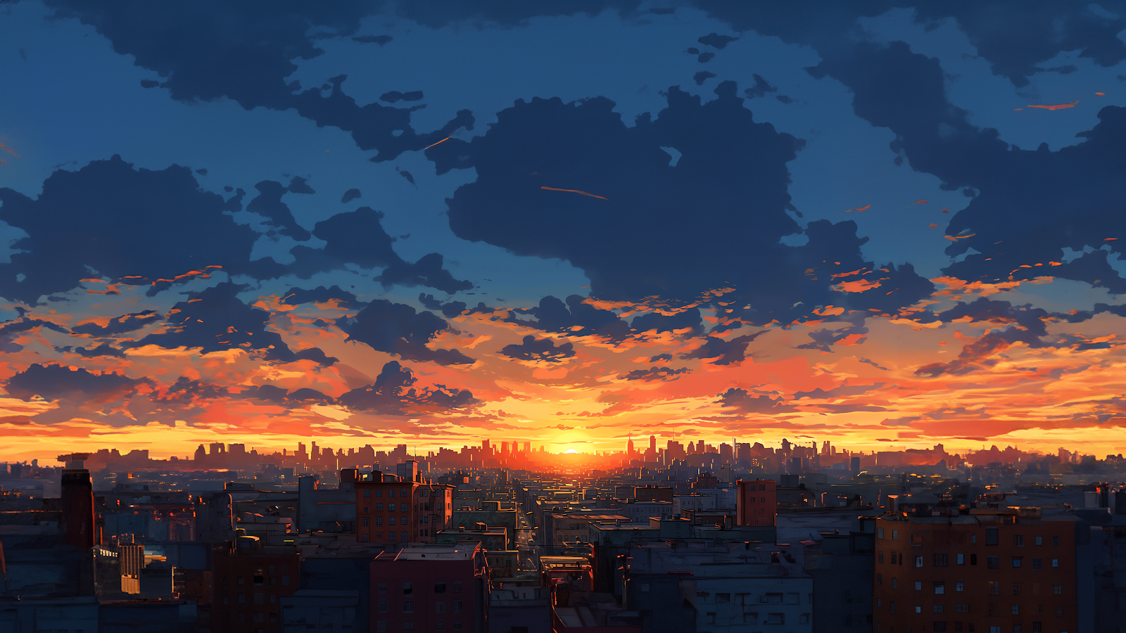 Urban Sunset Dreams: Beautiful Desktop