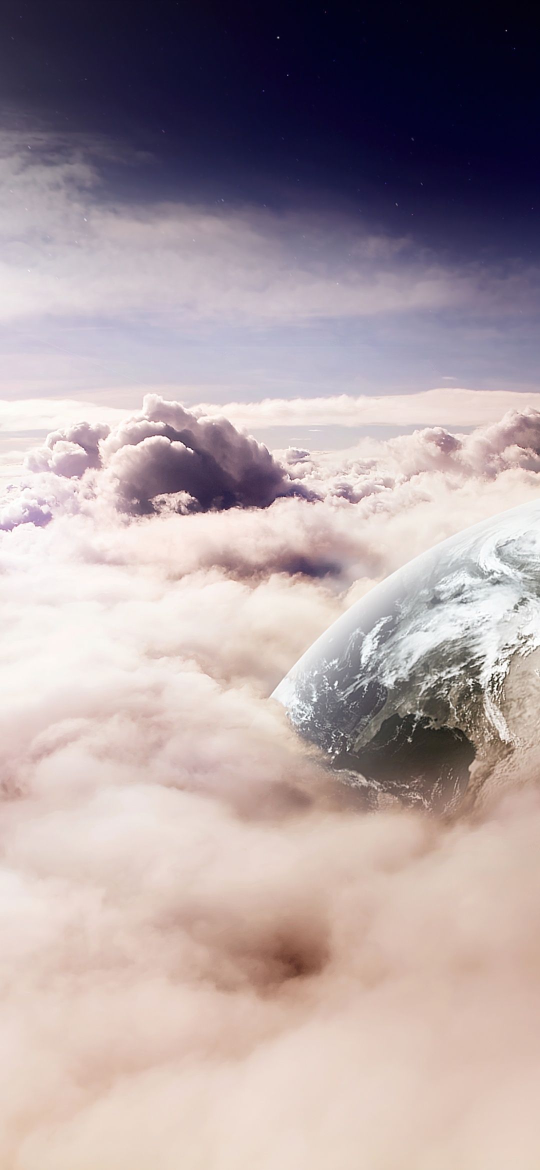 Earth Wallpaper 4K, Clouds, Surreal