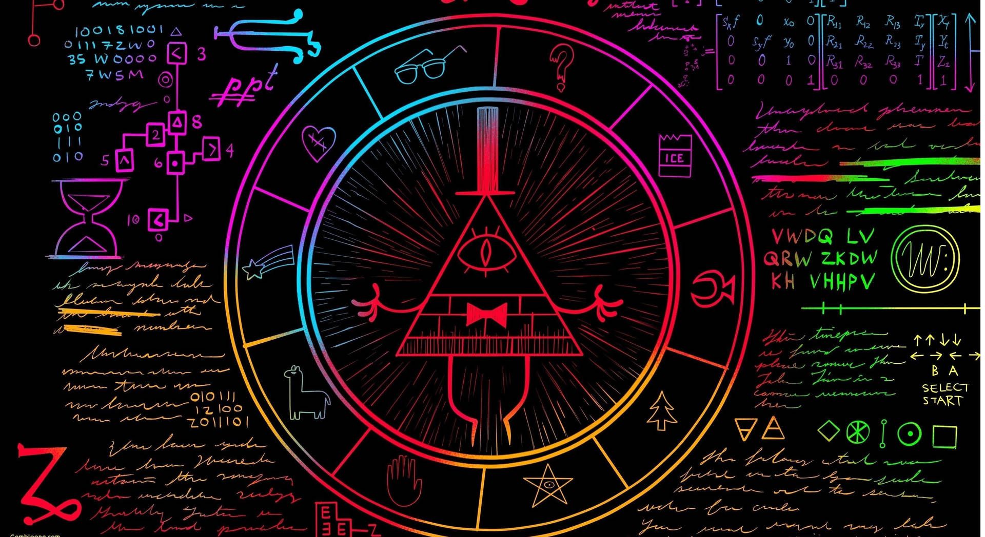 Aesthetic Bill Cipher Laptop Wallpaper