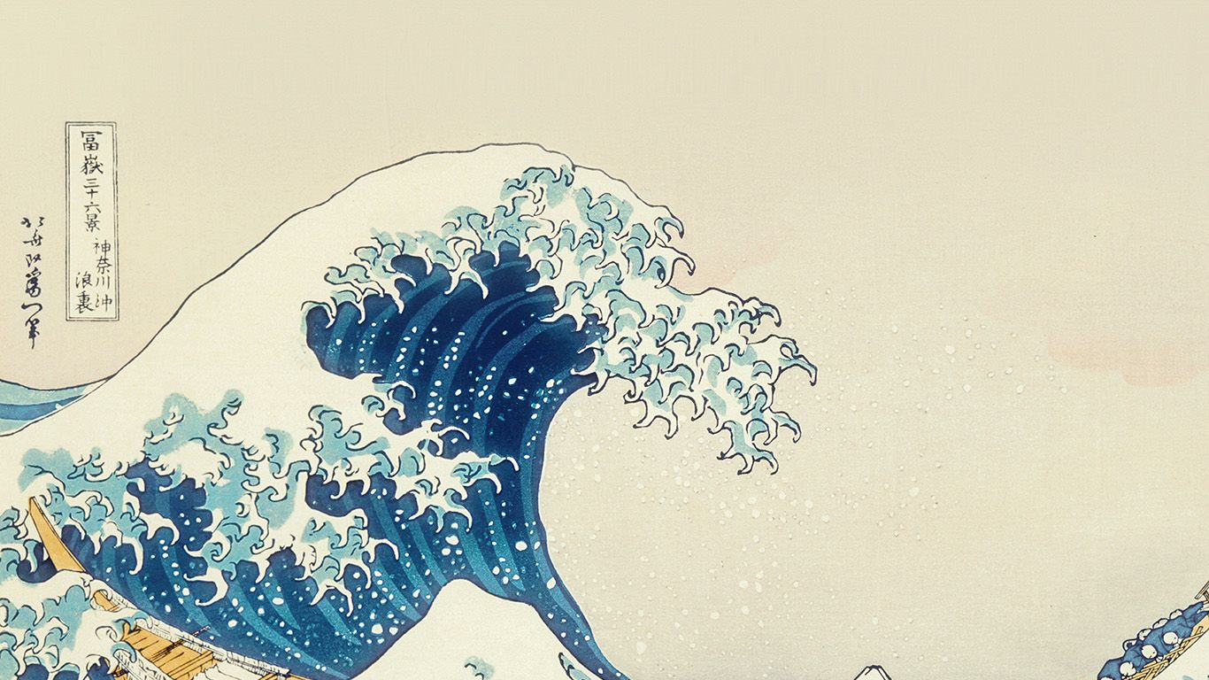 Wave Art Hokusai Japanese Paint