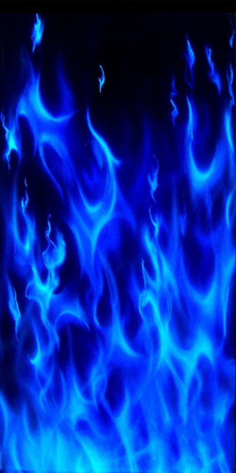 Blue flame, flames, HD phone wallpaper