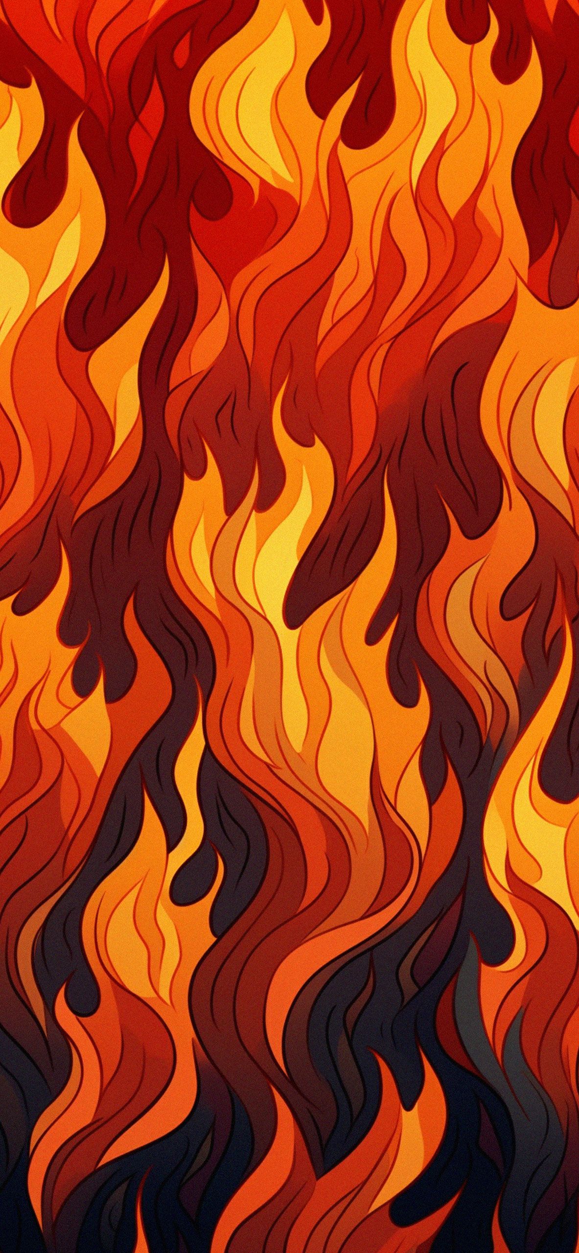 Fire Texture Orange Wallpaper