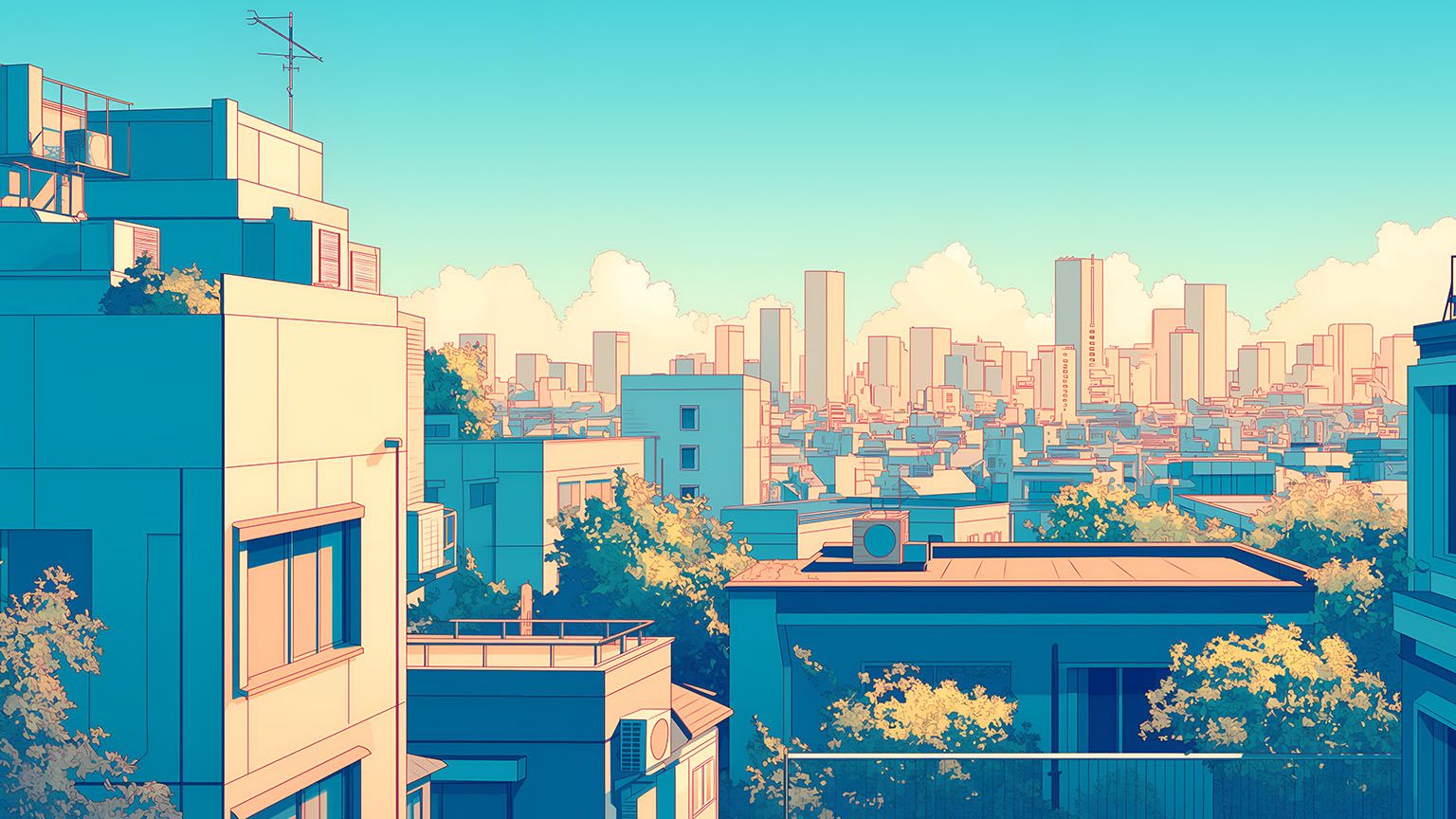 Aesthetic Cityscape Morning View