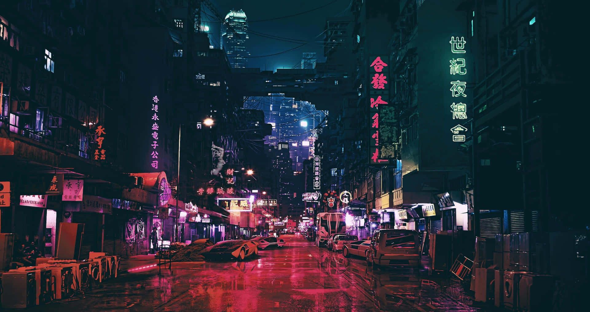 Aesthetic Cityscape at Dusk Wallpaper