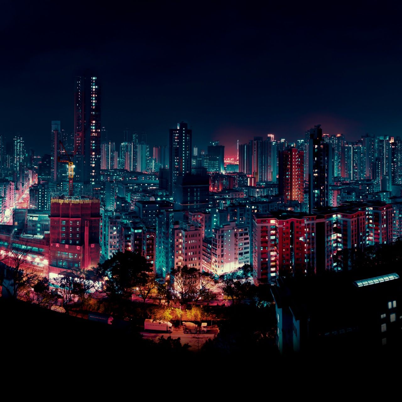 Cityscape Wallpaper 4K, Night