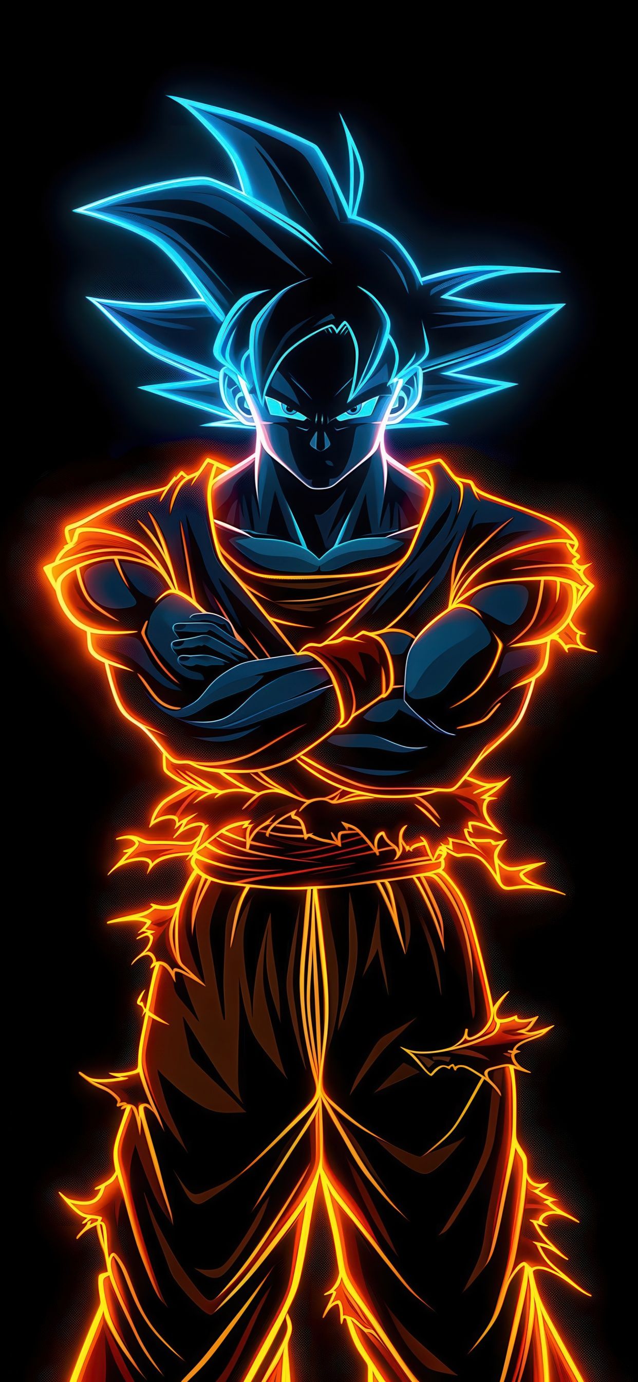 Son Goku Wallpaper 4K, AMOLED, Glowing