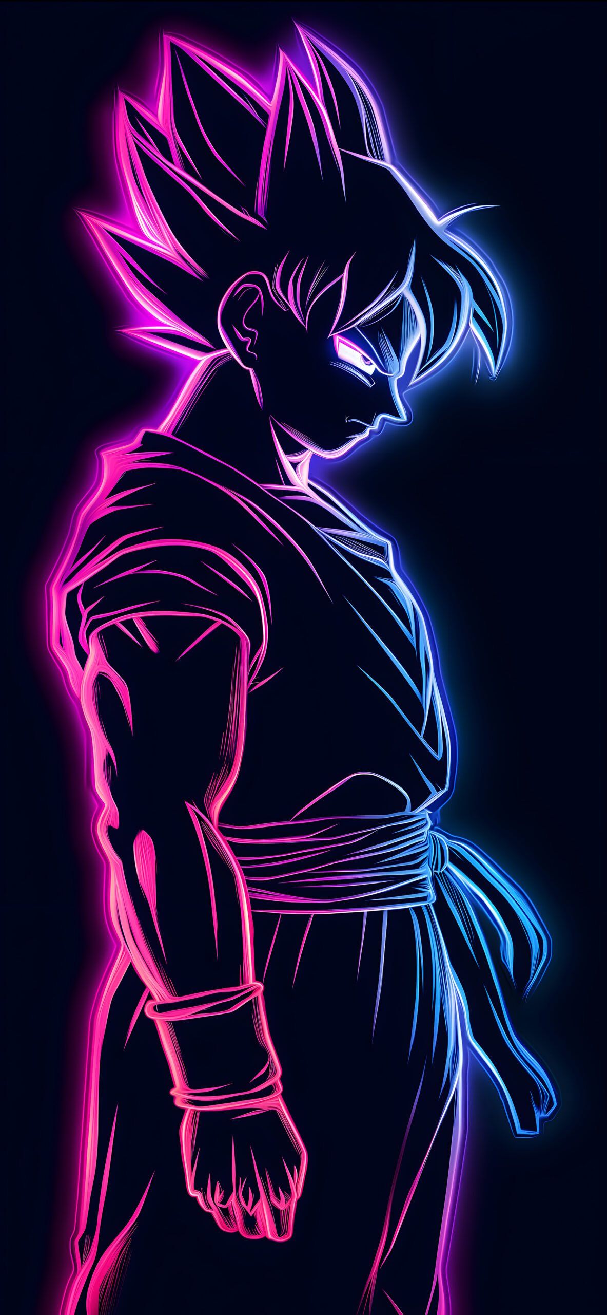 DBZ Neon Goku Wallpaper for Phone