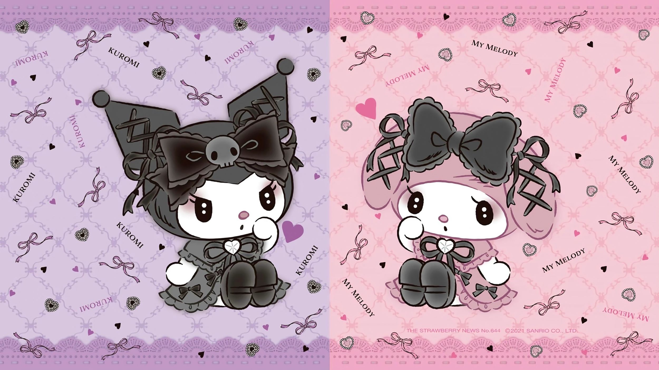 Cute Kuromi & My Melody Gothic Lolita