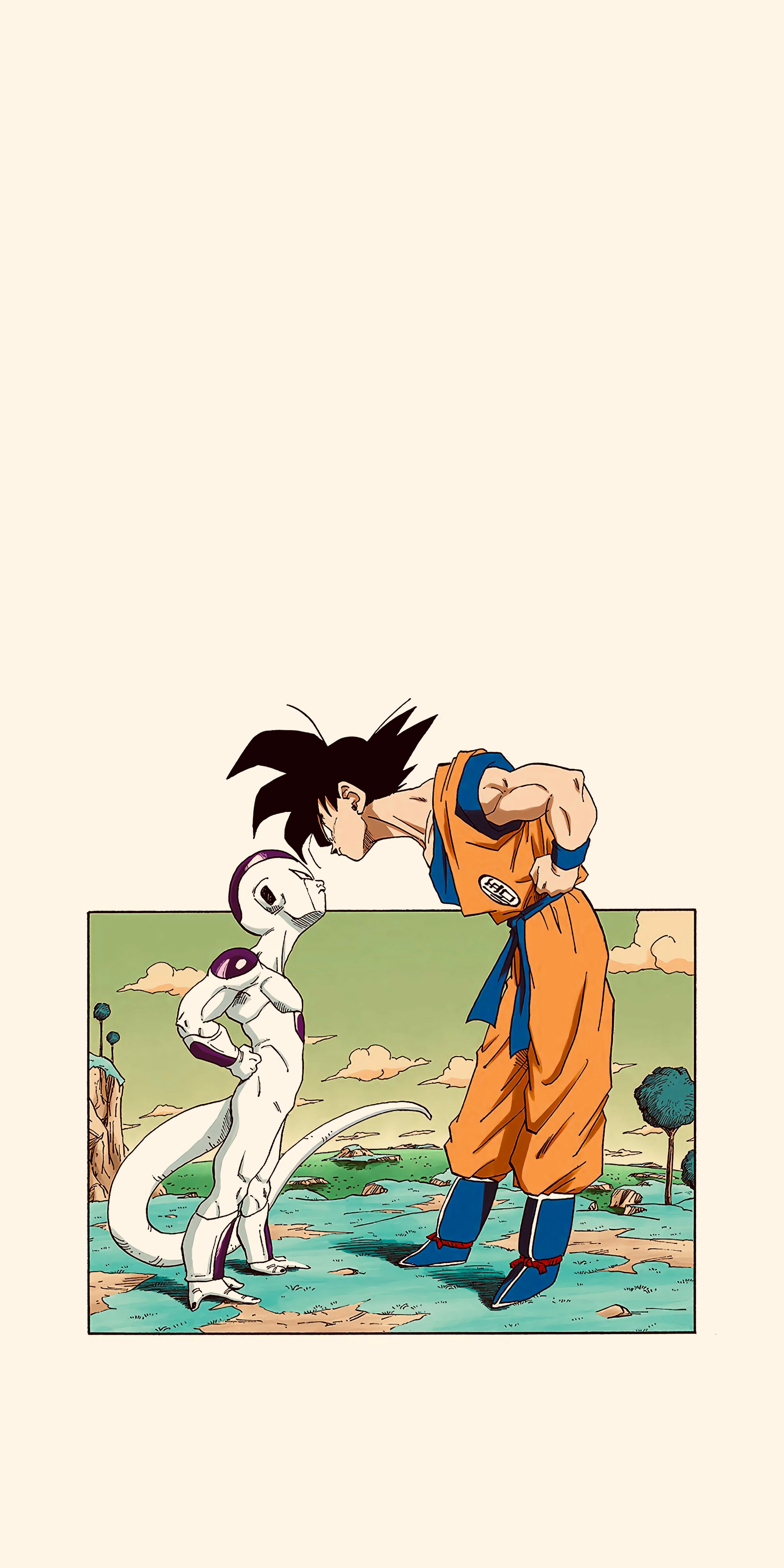 Wallpaper Frieza Gokou Cell 1080x1920 for iPhone 8, iPhone 8 Plus, iPhone X, iPhone XS, iPhone XS Max, iPhone XR, iPhone SE, and other devices - Dragon Ball