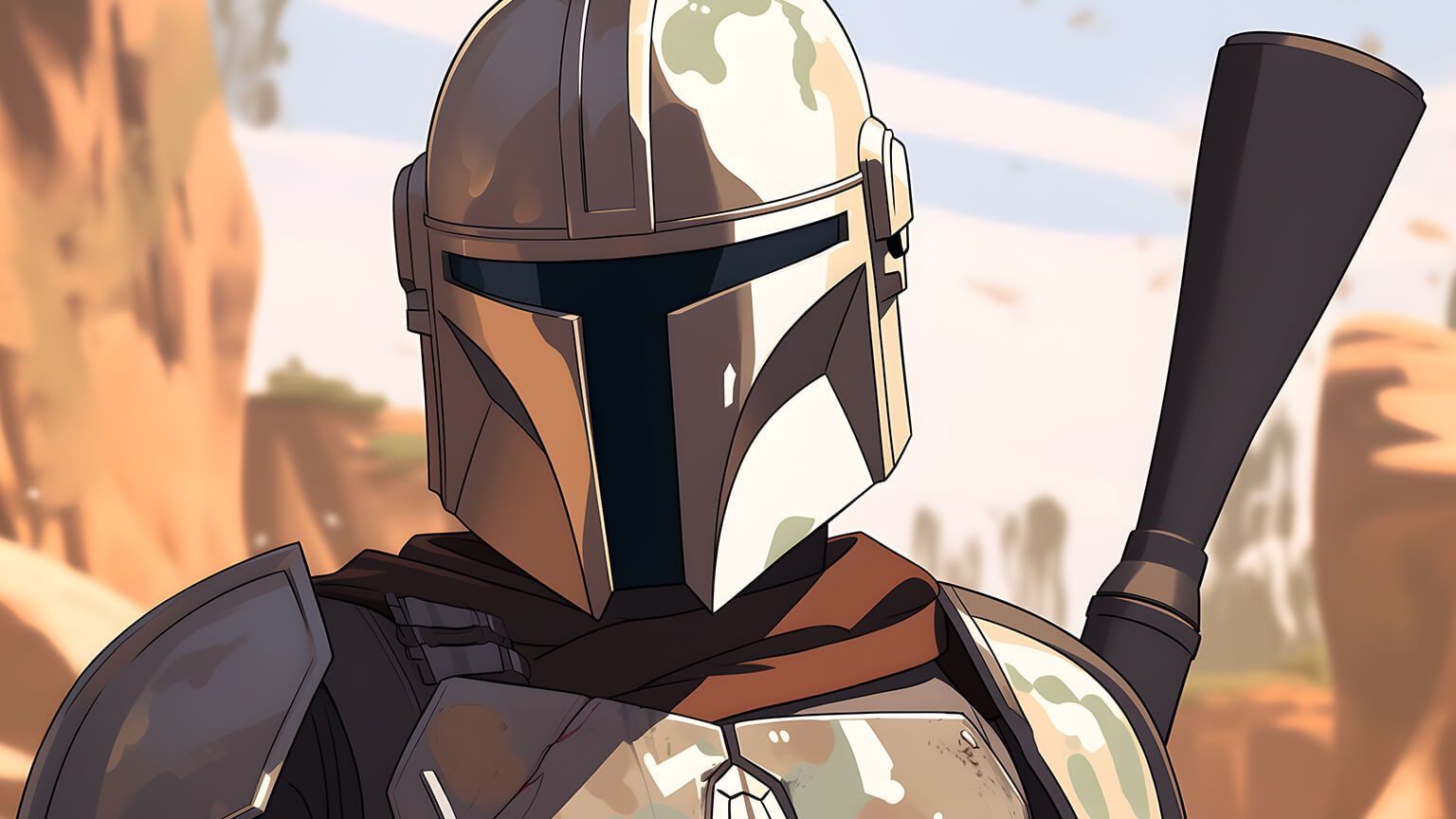 Star Wars Mandalorian Desktop Wallpaper