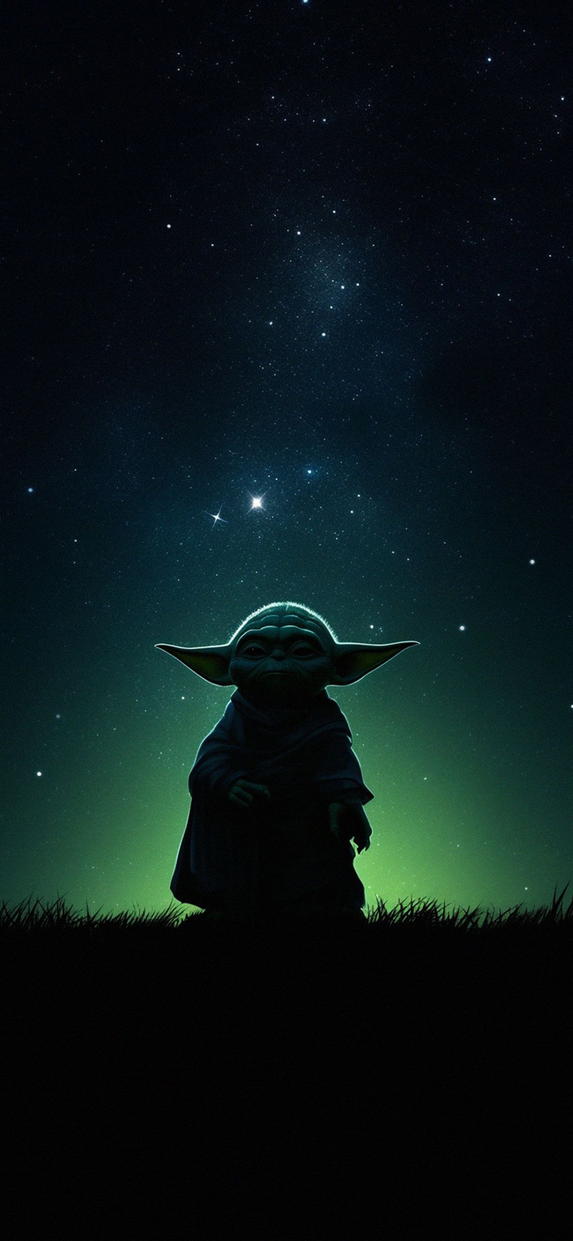 Star Wars Yoda & Night Stars Wallpaper