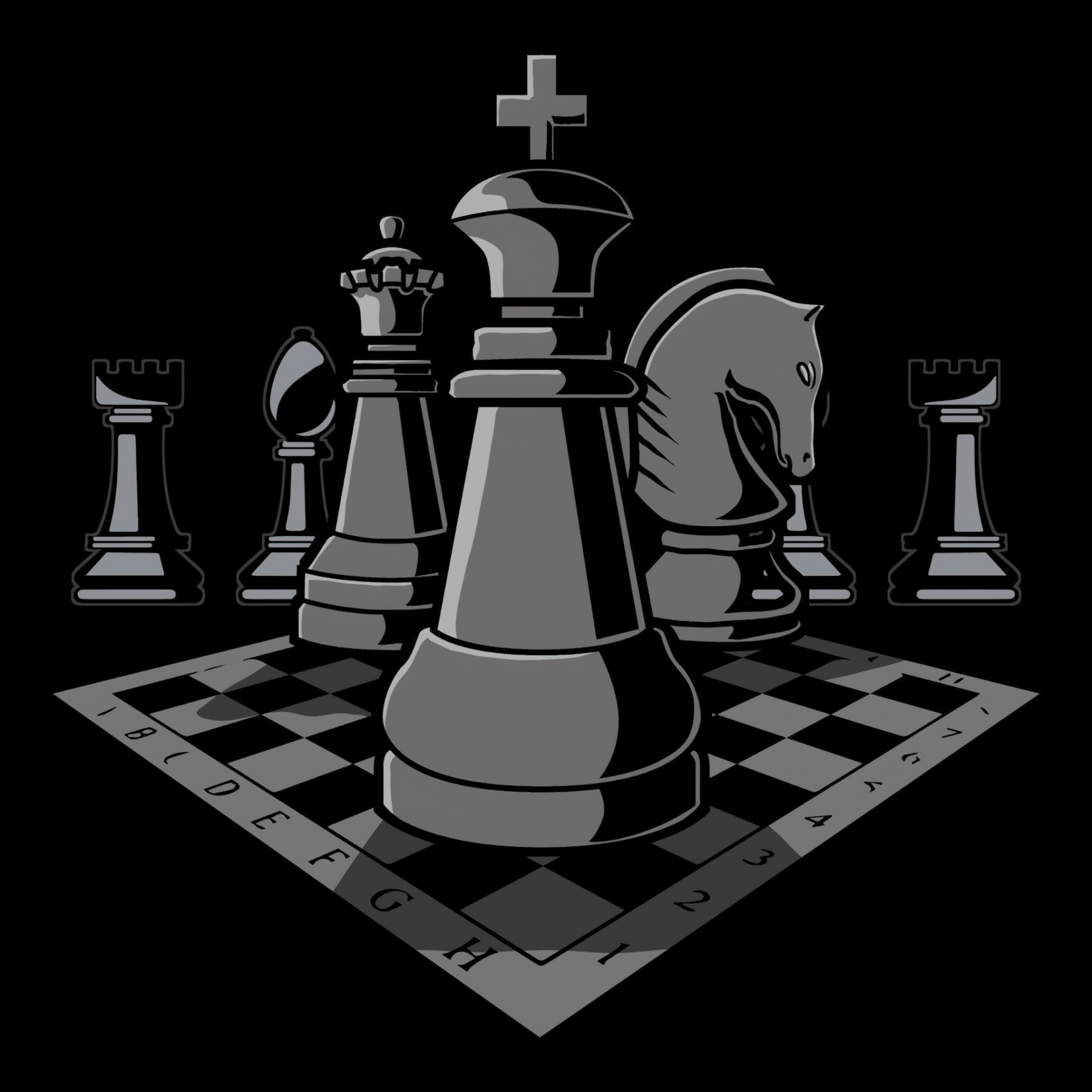 Chessboard Wallpaper 4K, AMOLED, King