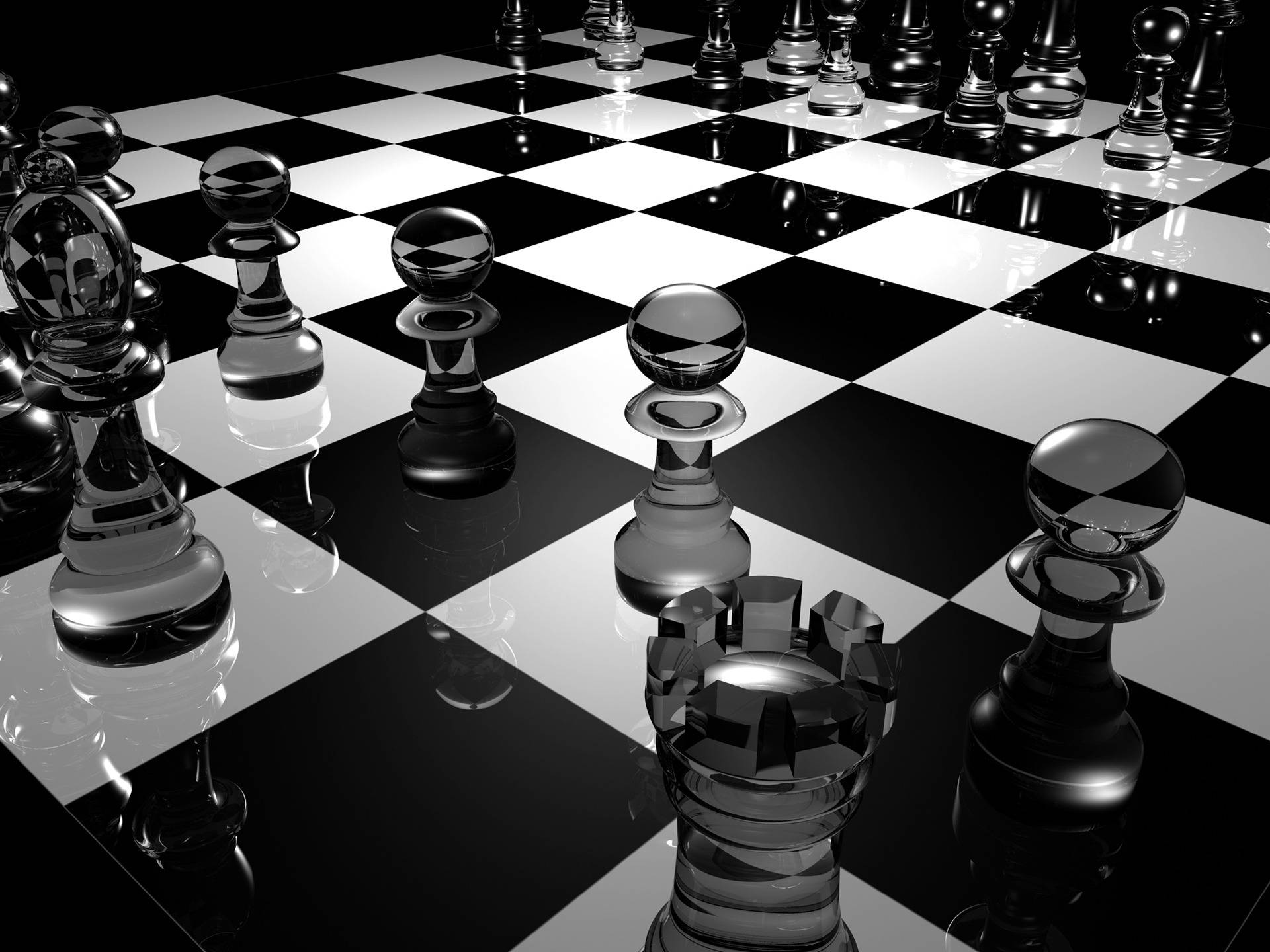 Black And White HD Chess Wallpaper