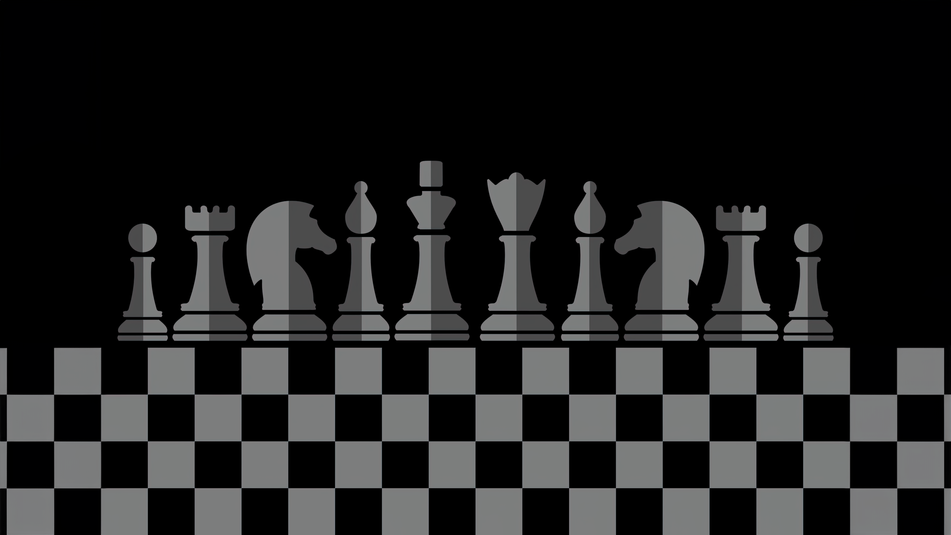 Chess pieces Wallpaper 4K, Black