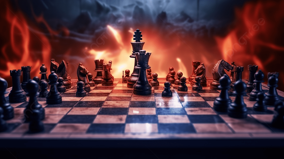 Intense Conflict On The Chessboard A 3D