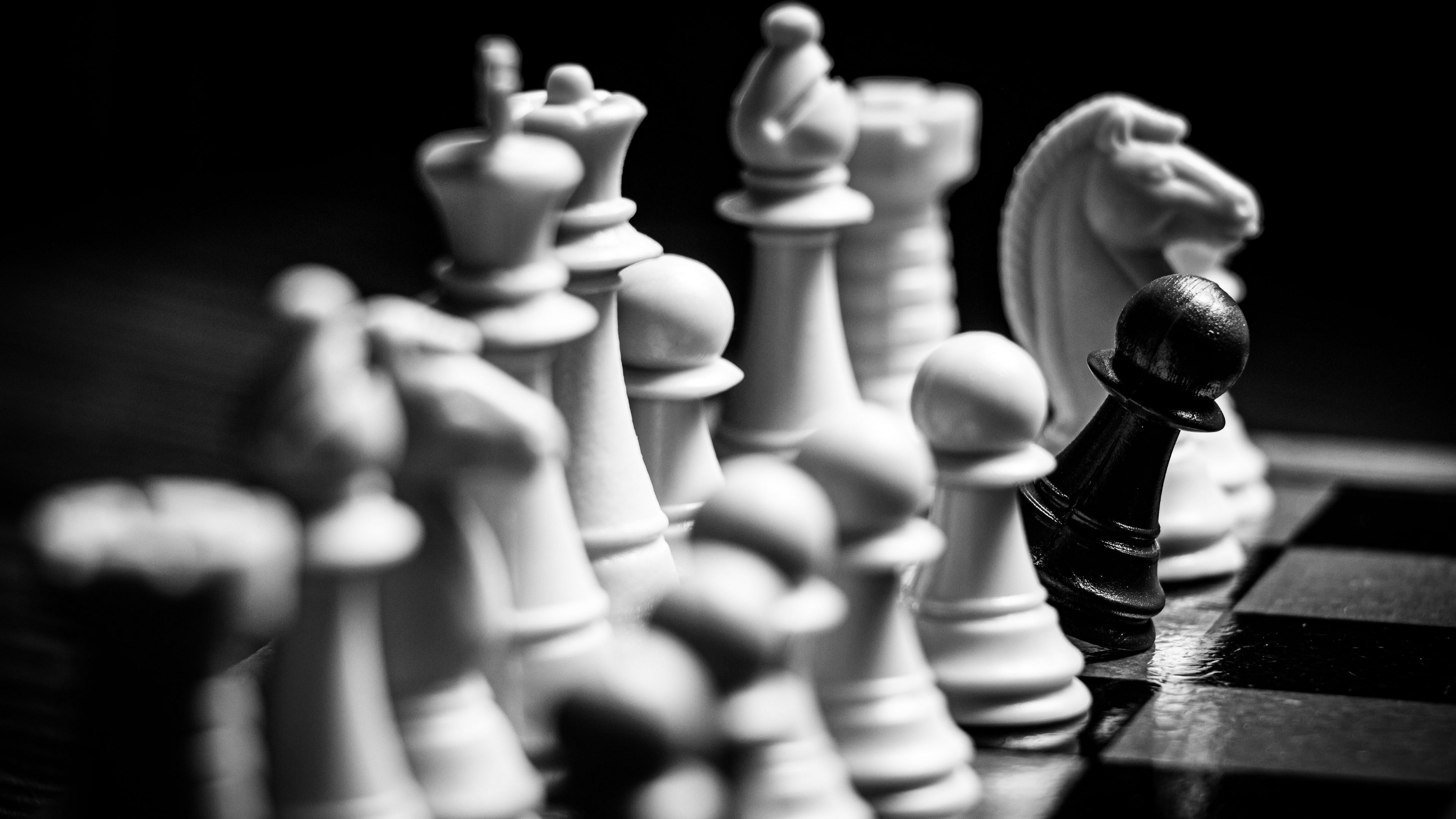 wallpaper 3840x2160 chess, pieces