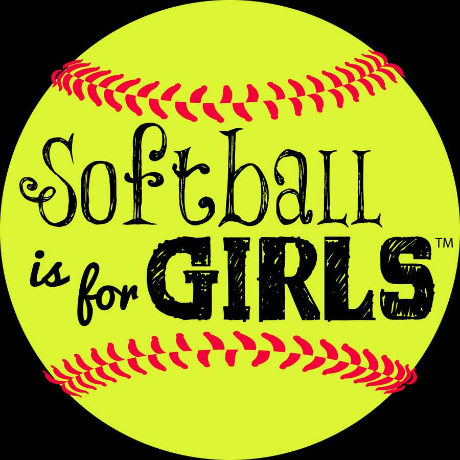 Softball Illustration With Black Text