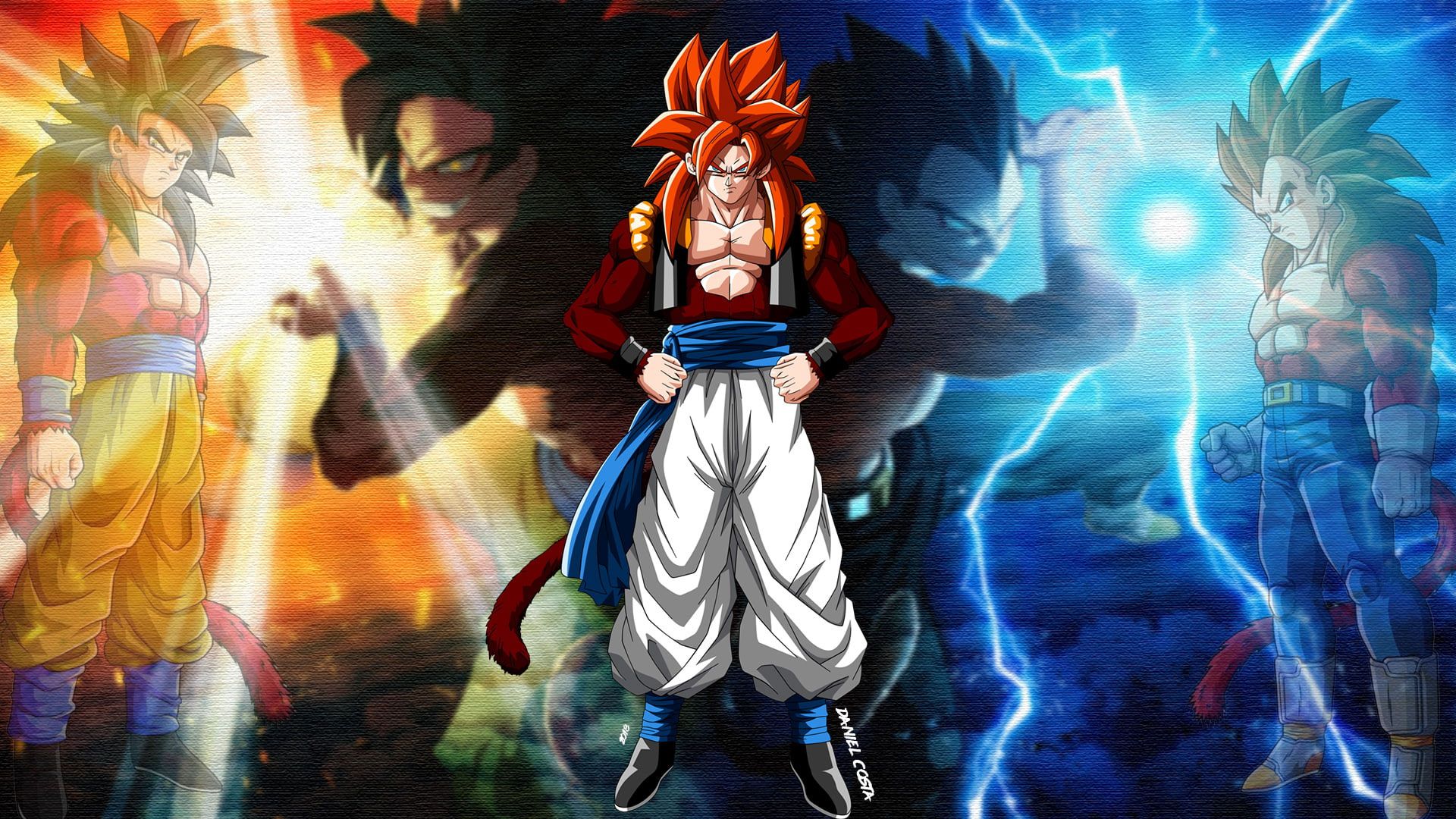 Wallpaper Dragon Ball, Dragon Ball Gt, Gogeta, Son Goku