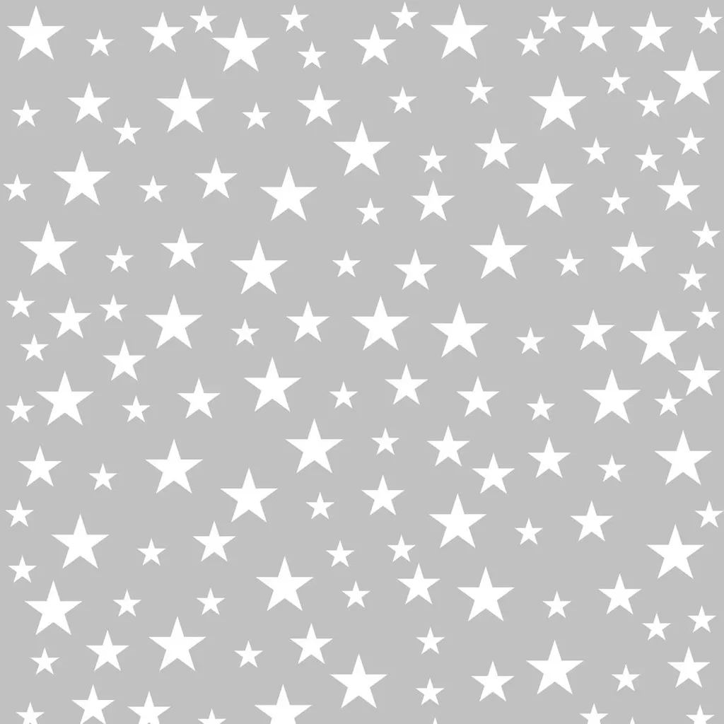 Grey Wallpaper With White 4 6 8 Cm Stars