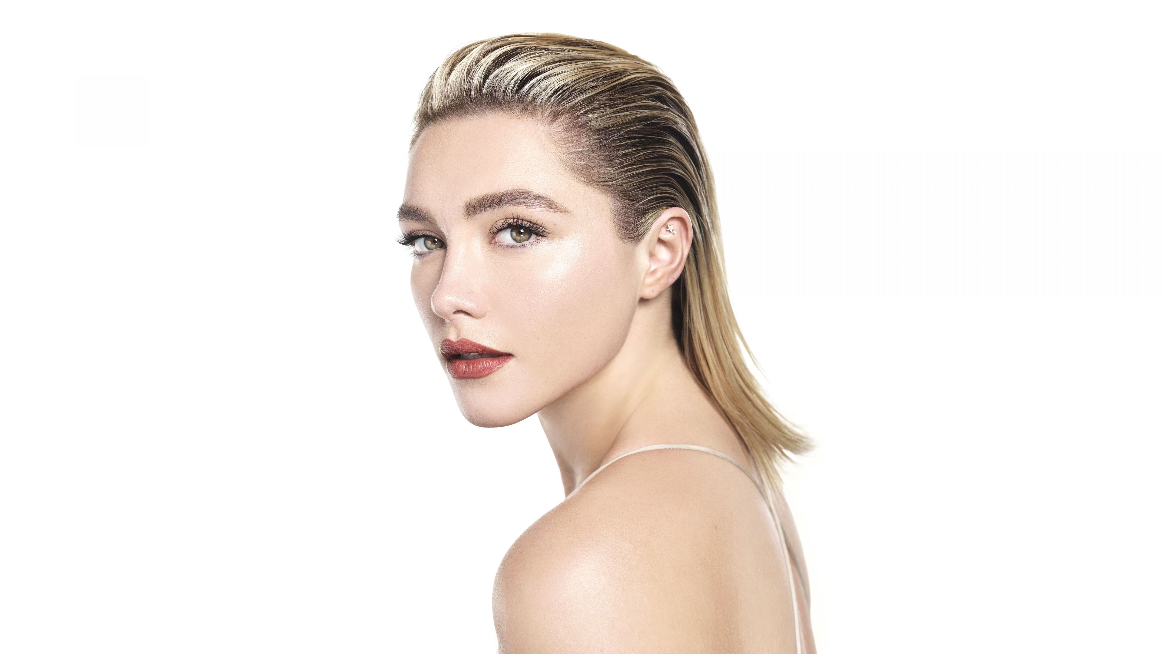 Florence Pugh Wallpaper 4K, 8K, White