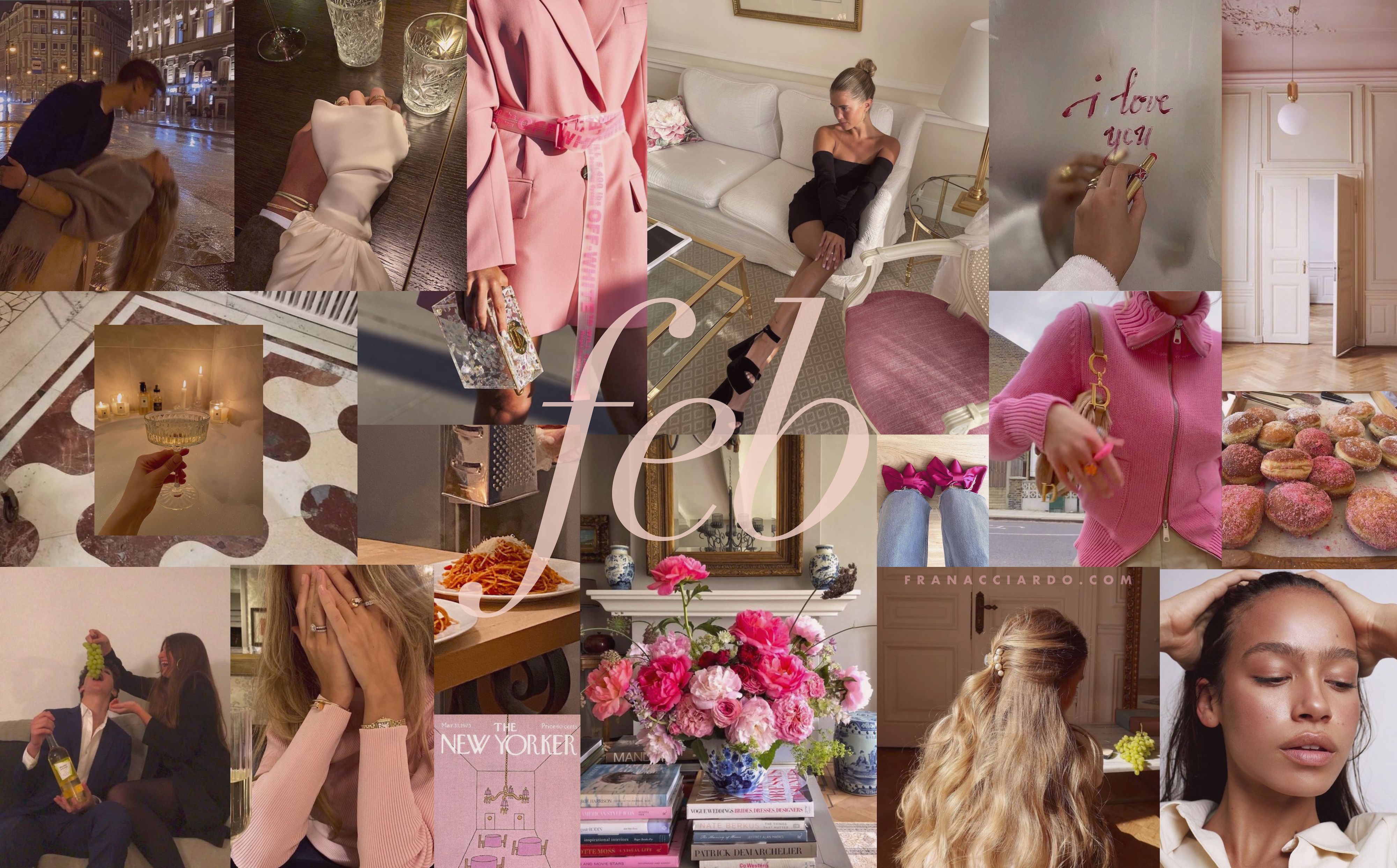 February Moodboard Desktop & iPhone