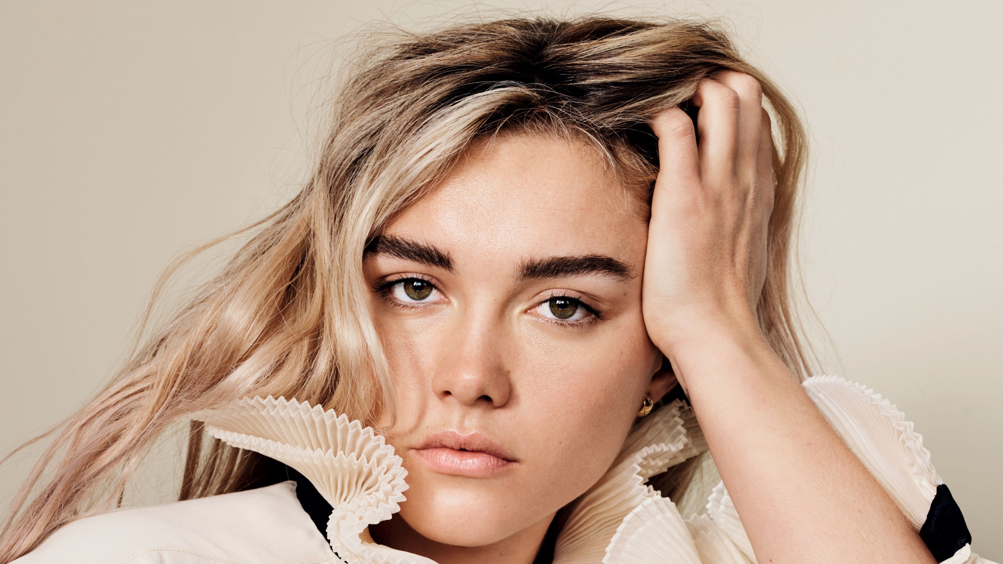 Florence Pugh Wallpaper 4K, ELLE, 5K