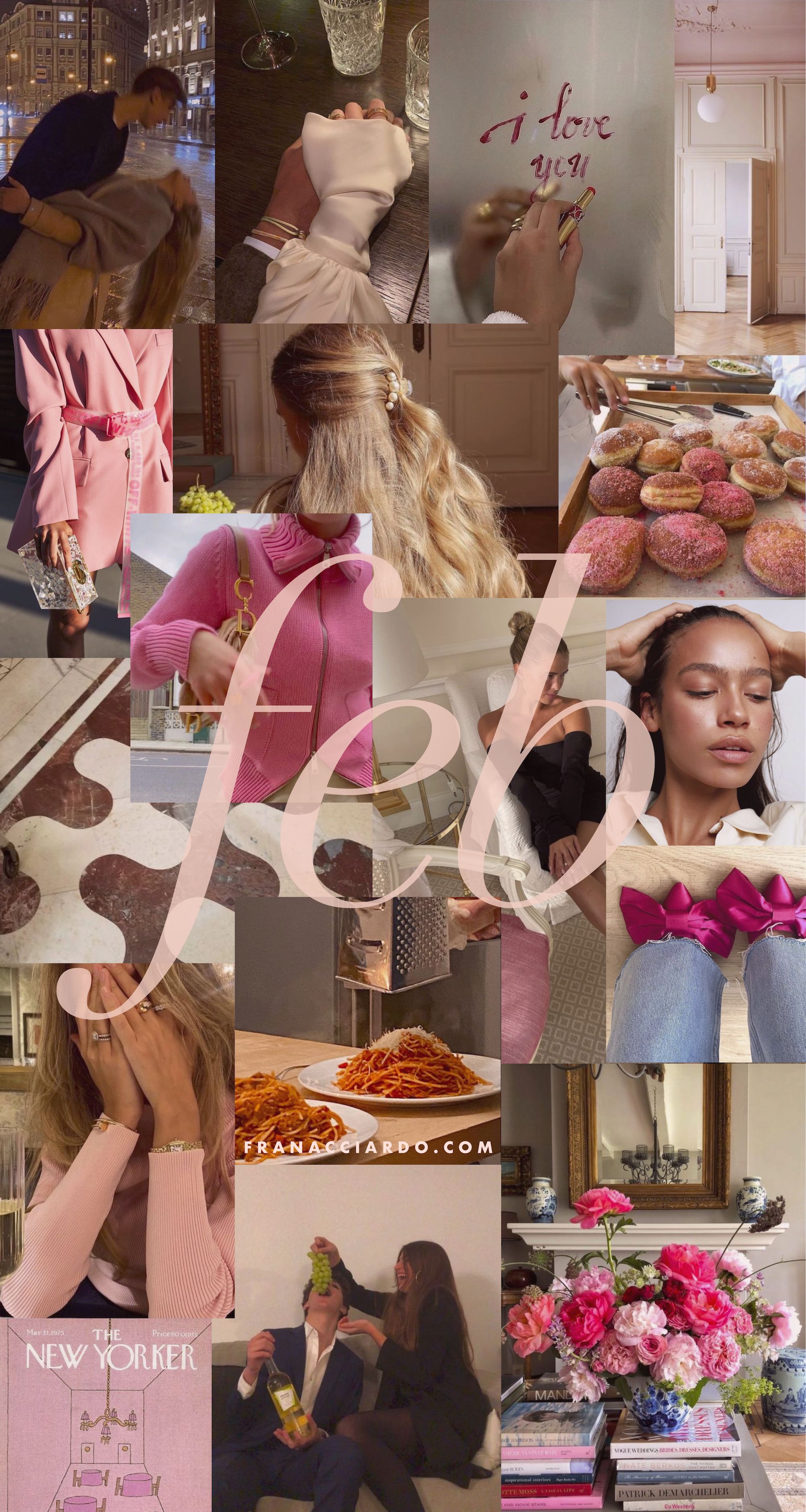 February Moodboard Desktop & iPhone