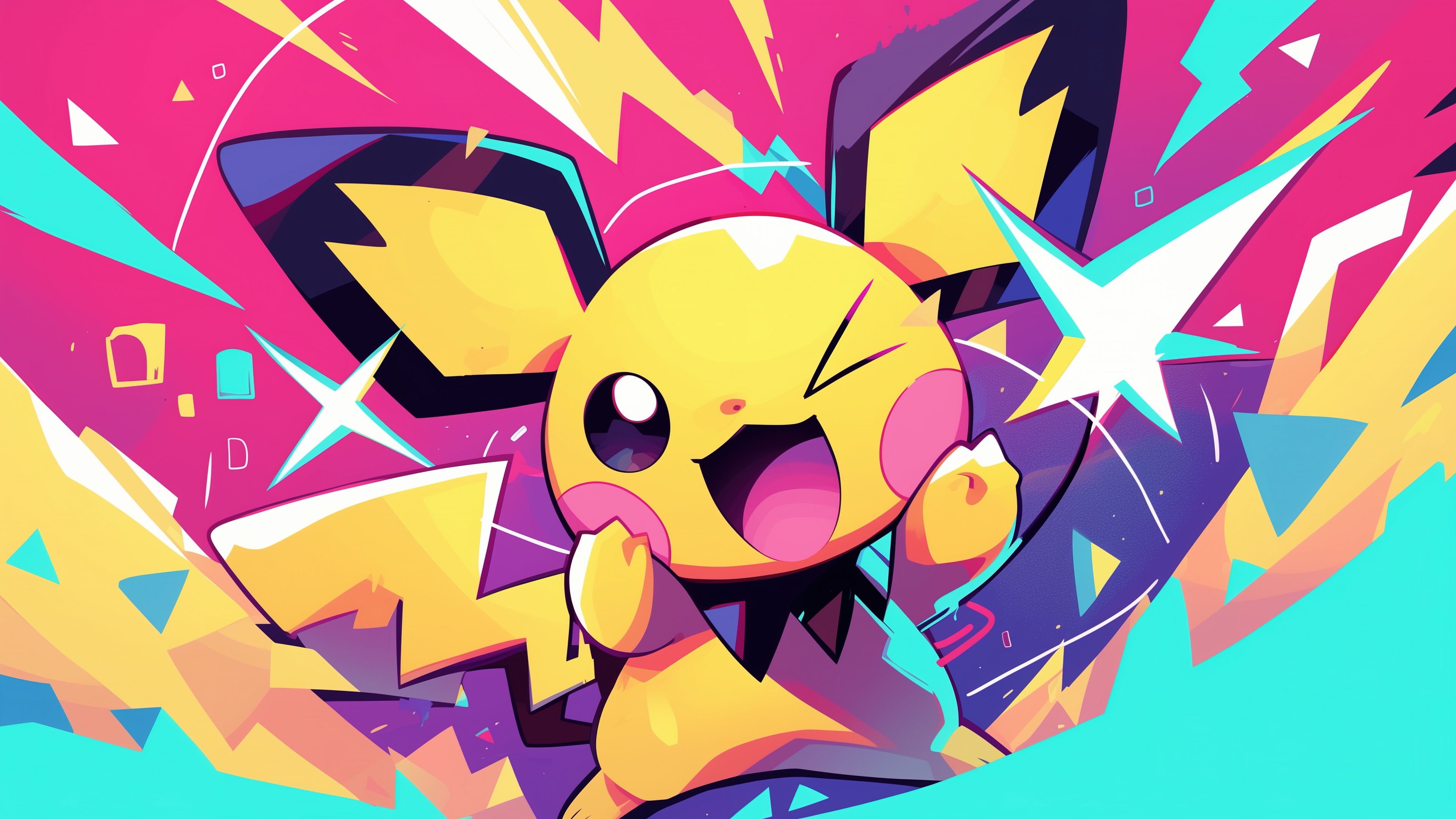 Pichu Wallpaper 4K, Pokemon, 5K, AI art