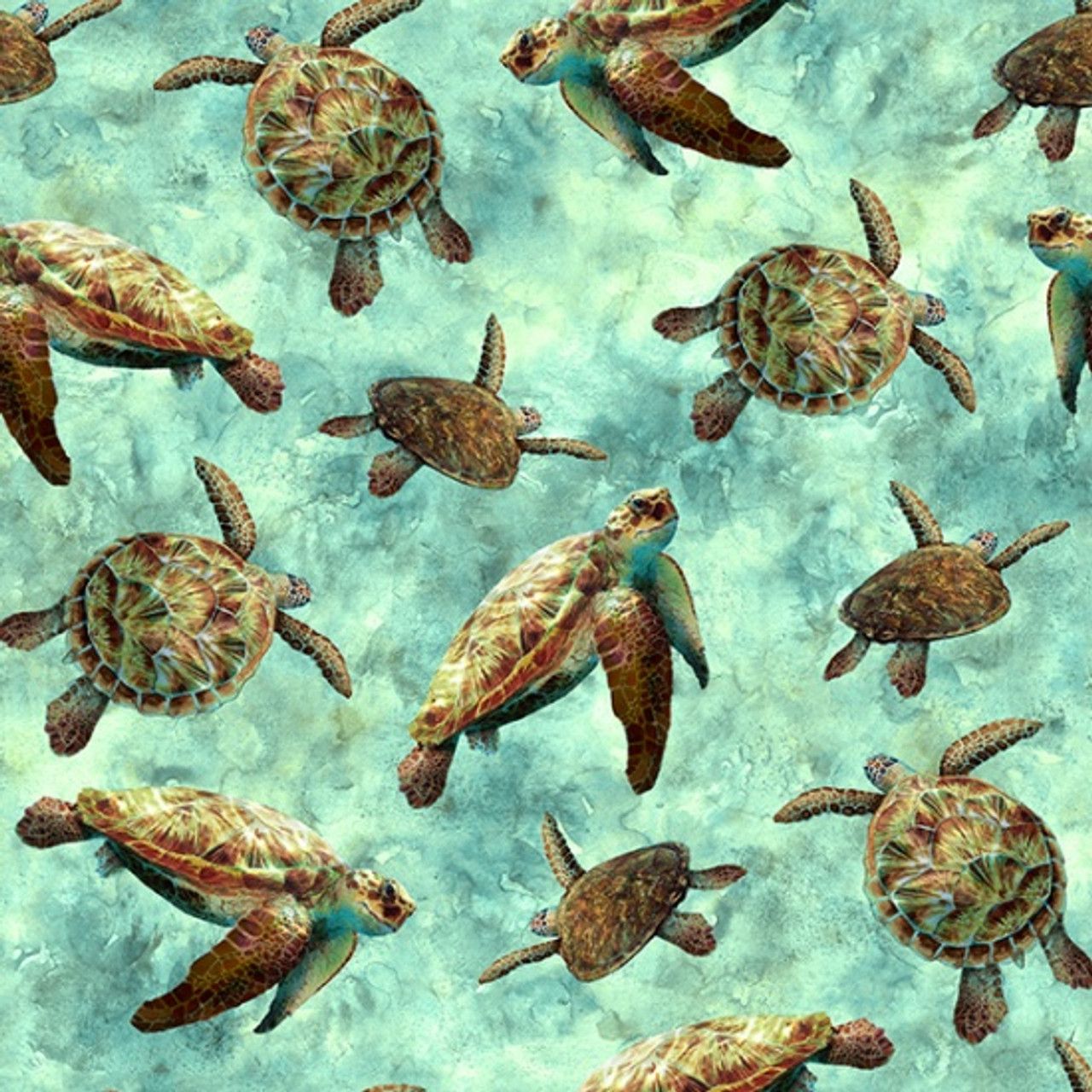 Seafoam Green Sea Turtle Spectrum Print