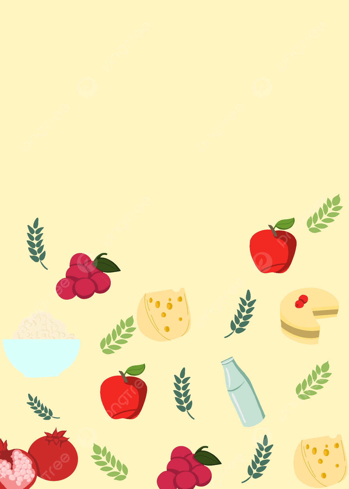 Light Yellow Food Tile Background