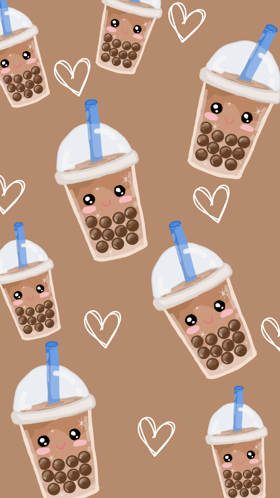 Boba tea phone wallpaper