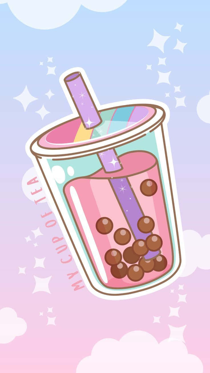 Pastel Boba Tea Dreams Wallpaper