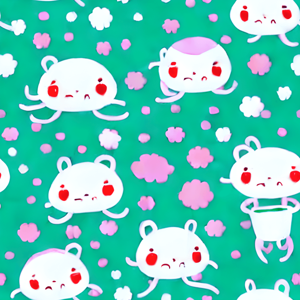 Axolotl Boba Tea Pattern Background