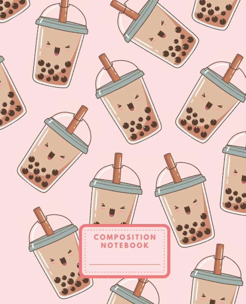 Boba Milk Tea Composition Notebook