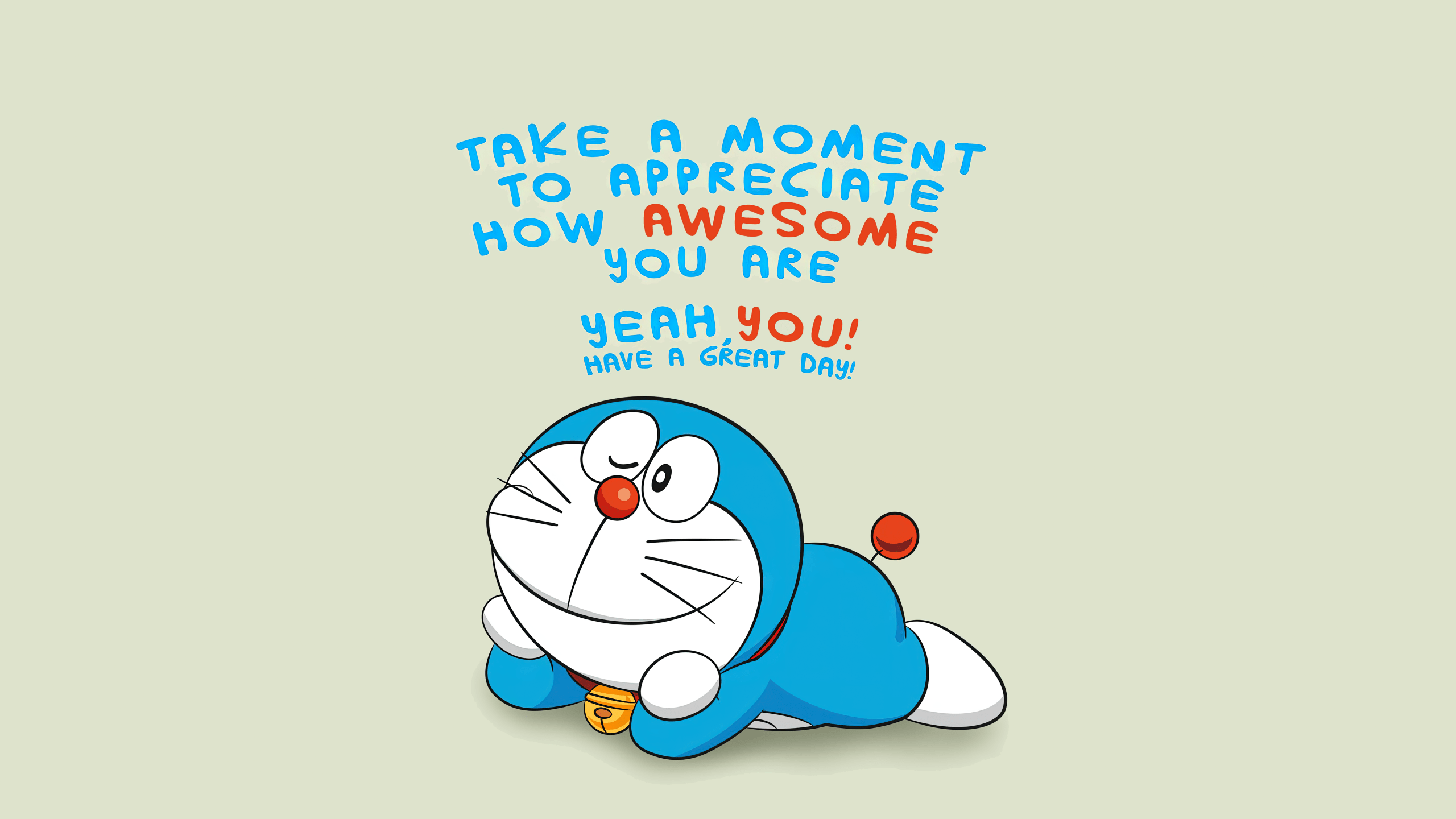 Awesome Wallpaper 4K, Doraemon, Have a