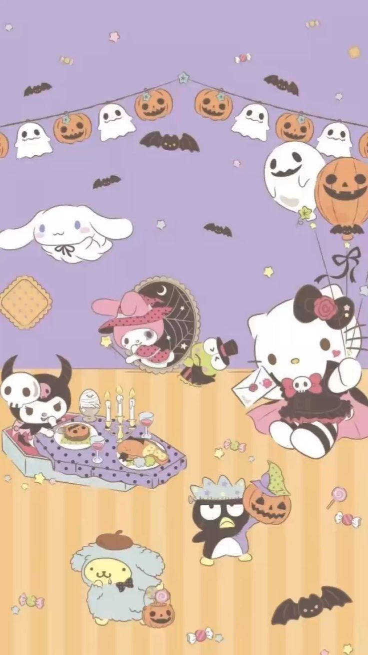 halloween sanrio wallpaper