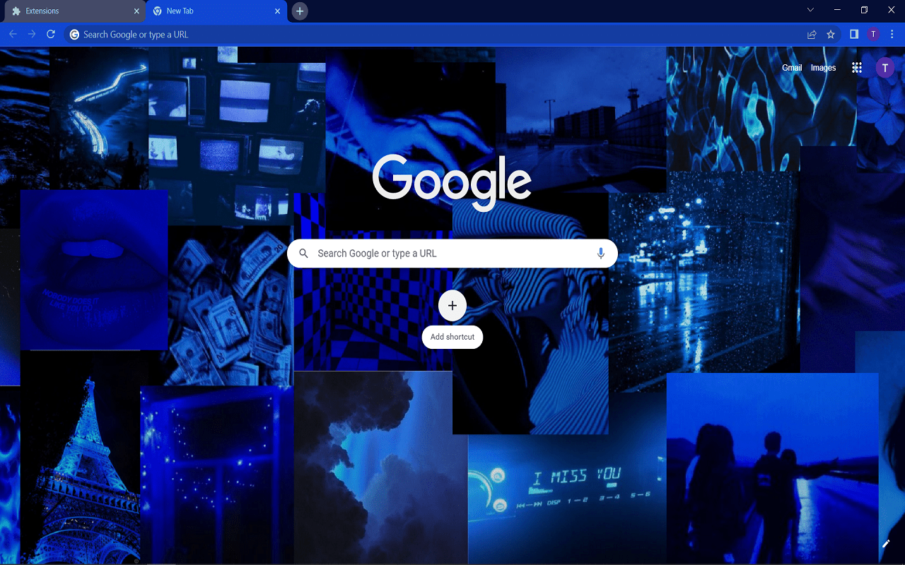 Dark Blue Aesthetic Web Store